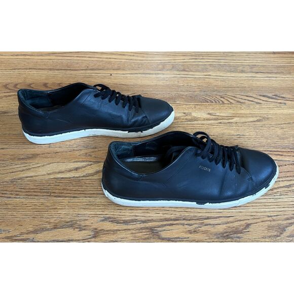 AXEL ARIGATO Black Leather Lace Up Distressed Loafer Sneaker Shoes Mens Size 12 - Picture 2 of 8